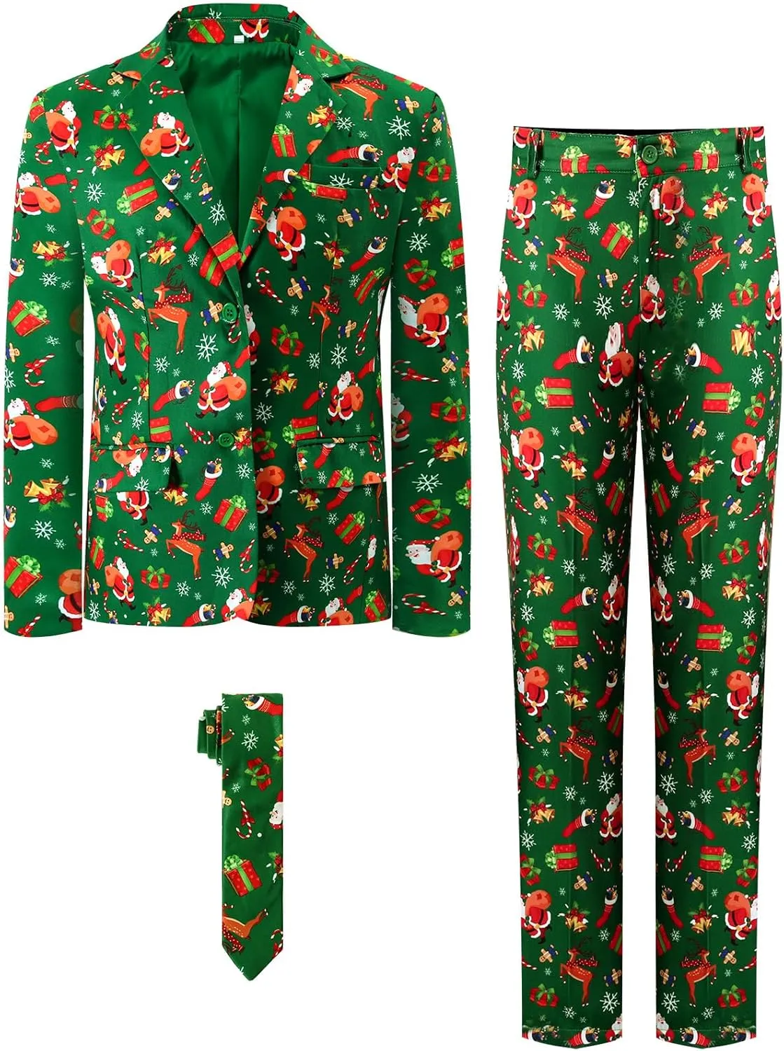 A&J DESIGN Boys Funny Print Suit for 6-16 Years