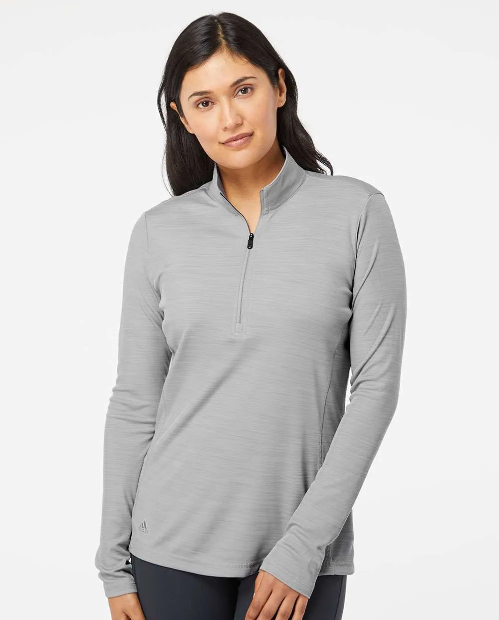 Adidas Ladies Lightweight Mélange QuarterZip Pullover