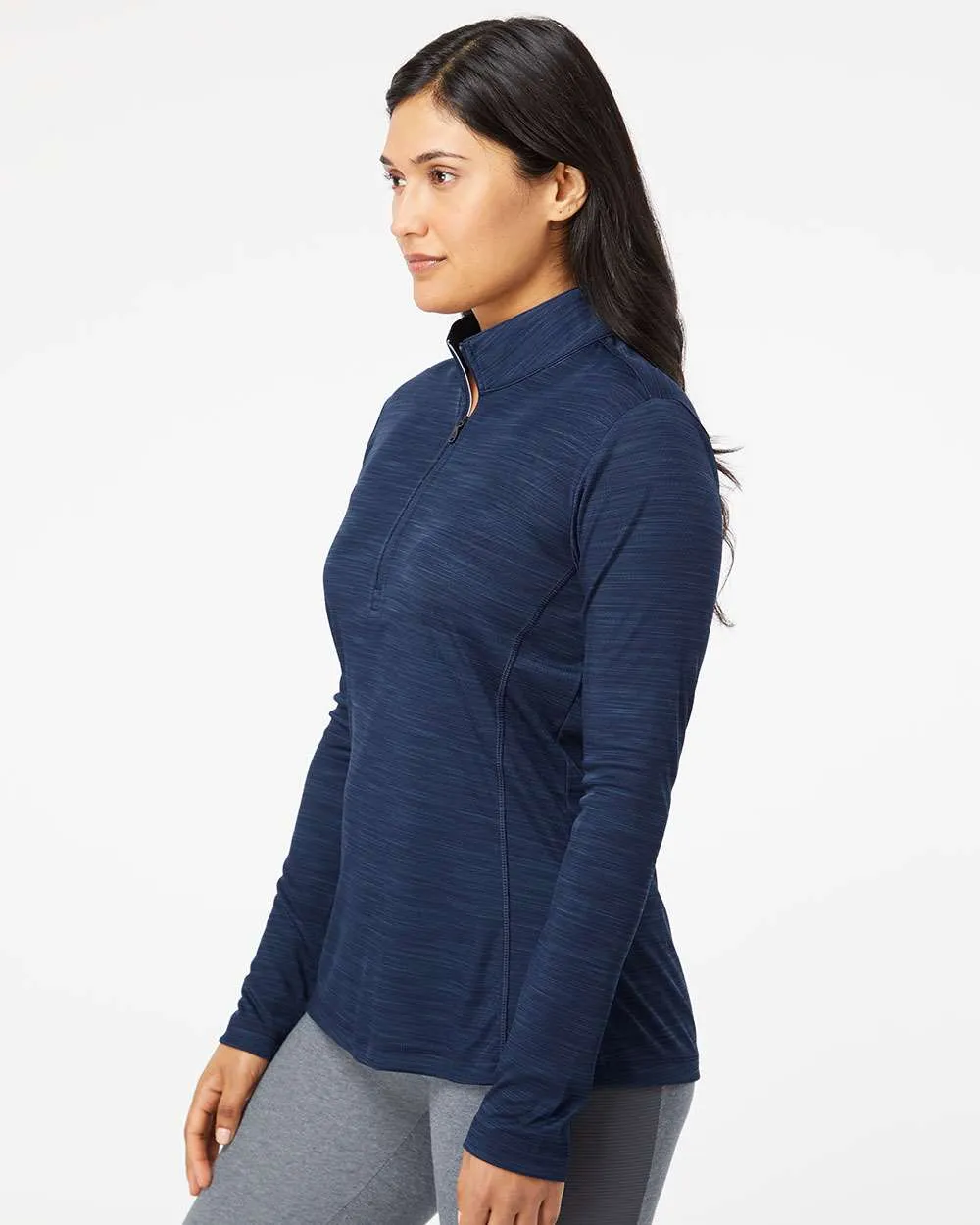 Adidas Ladies Lightweight Mélange QuarterZip Pullover