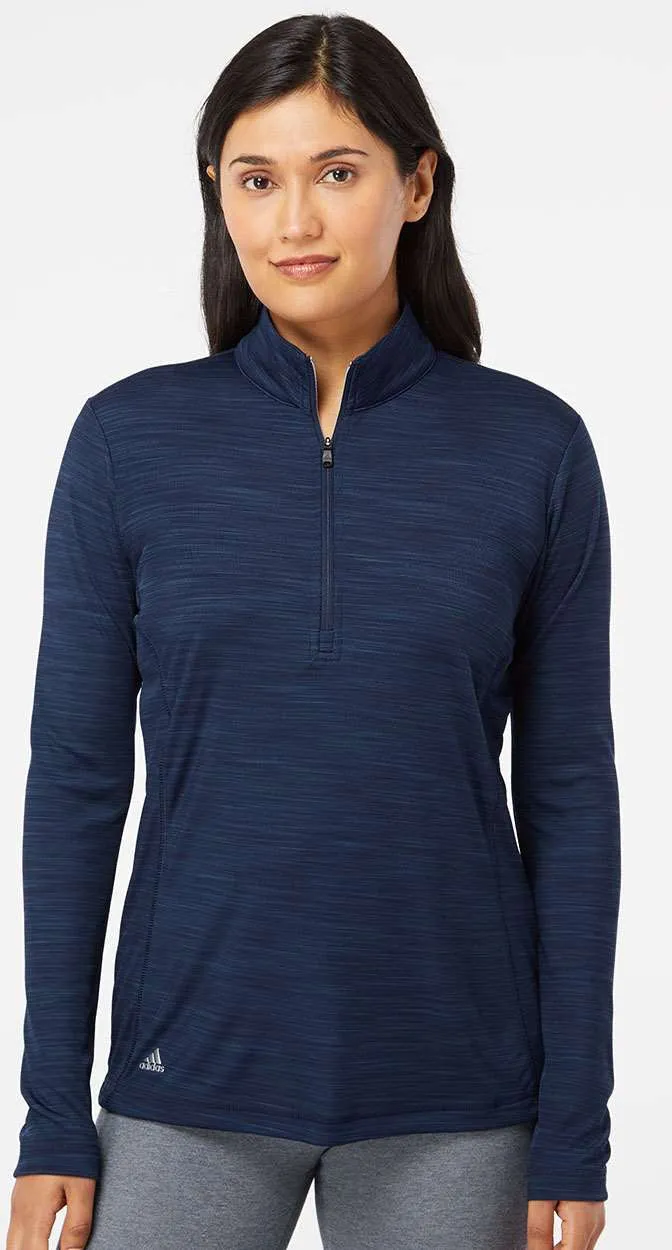 Adidas Ladies Lightweight Mélange QuarterZip Pullover