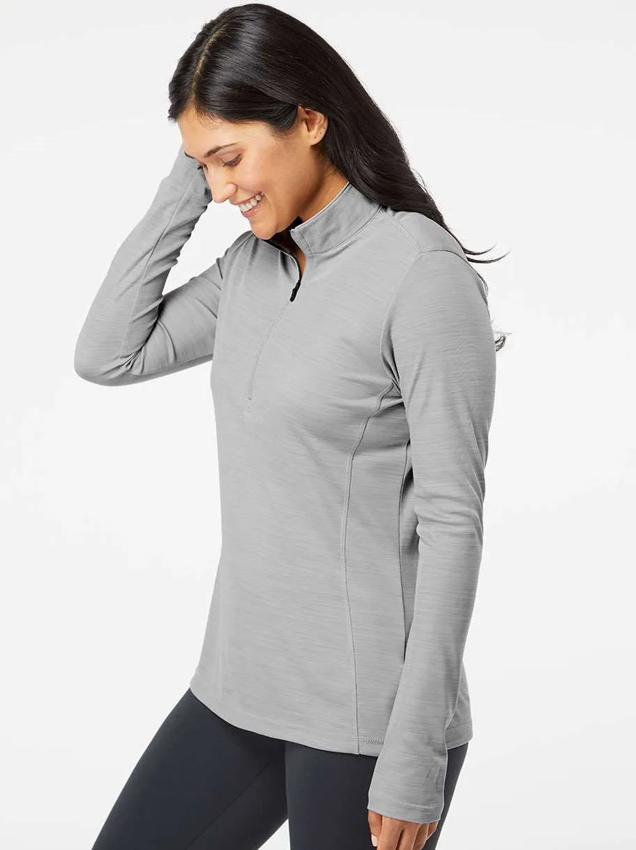 Adidas Ladies Lightweight Mélange QuarterZip Pullover