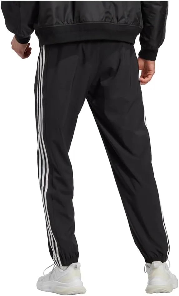 adidas Men's Aeroready Essentials Woven 3-Stripes Tapered Pants