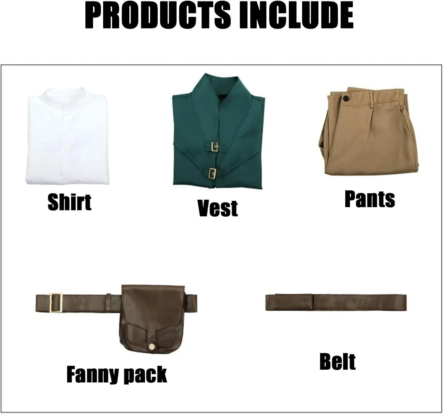 Adult Anime Shirt Vest Pants Costume,Anime Cosplay Outfits Cosplay Costume Suit