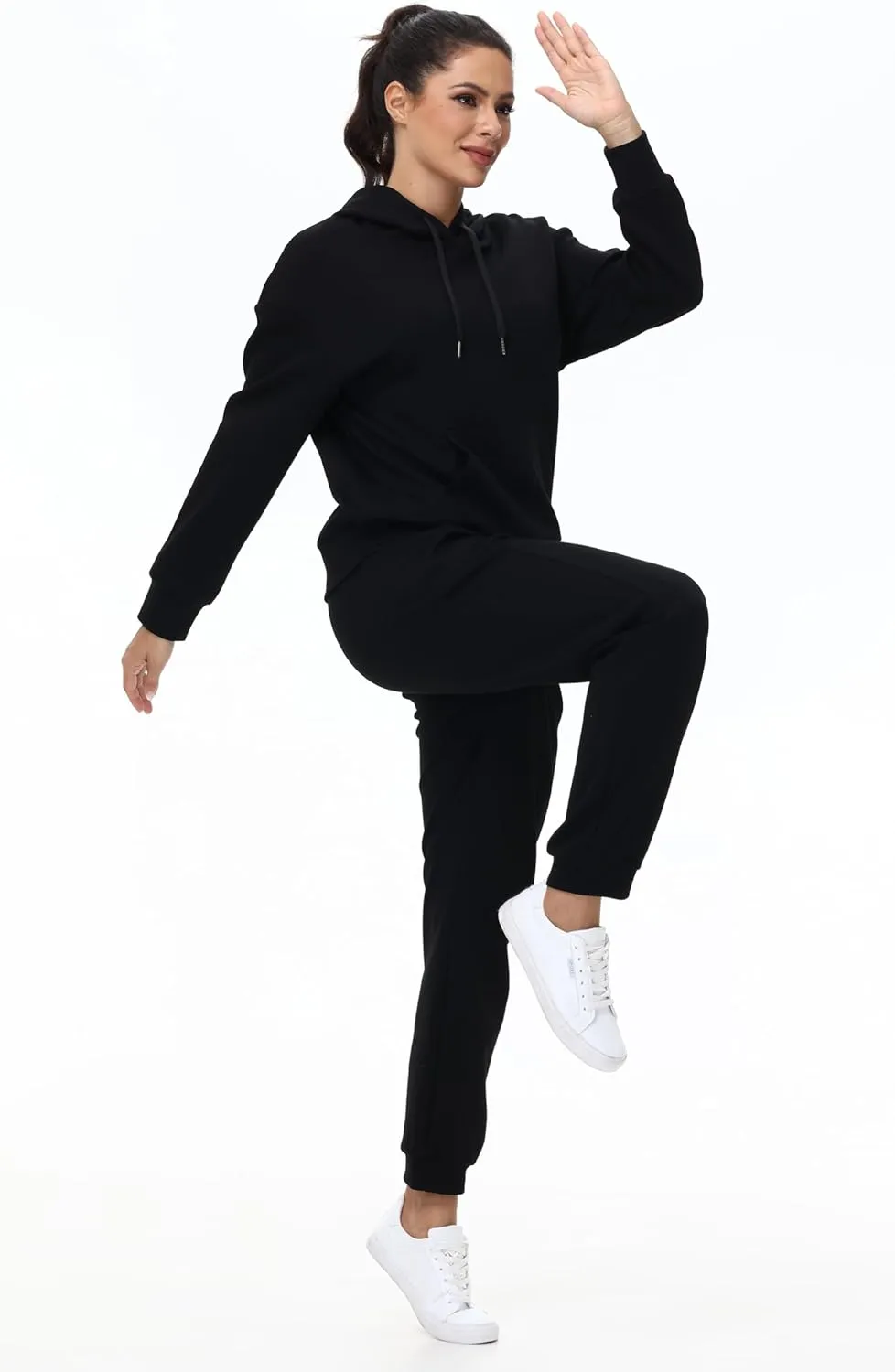Blaosn Workout 2 Piece Sweatsuits Sets for Women Oversized Hoodie Sweatshirts Jogger Pants Matching Outfits Lounge Clothes