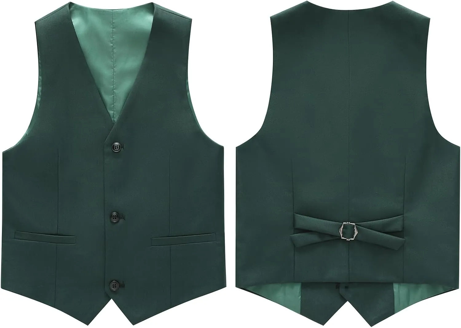 Boy Suits 3 Piece Slim Fit Formal Suit Set with Tuxedo Jacket Vest Pants for Kids Wedding Ring Bearer Party