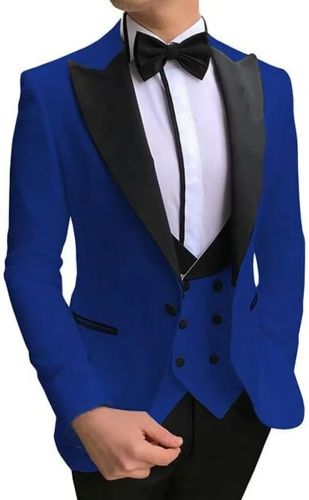 Boys Suit 3-Pieces Formal Tuxedo Slim Fit Suits for Boys Blazer Vest Pants Set Wedding Ring Bear Outfit Prom Kids Tuxedo