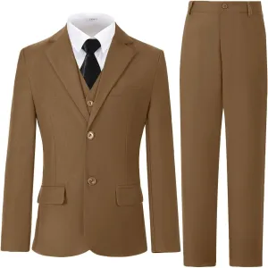 Boys Suit for Kids Teens Formal 5 Piece Tuxedo Suit Set