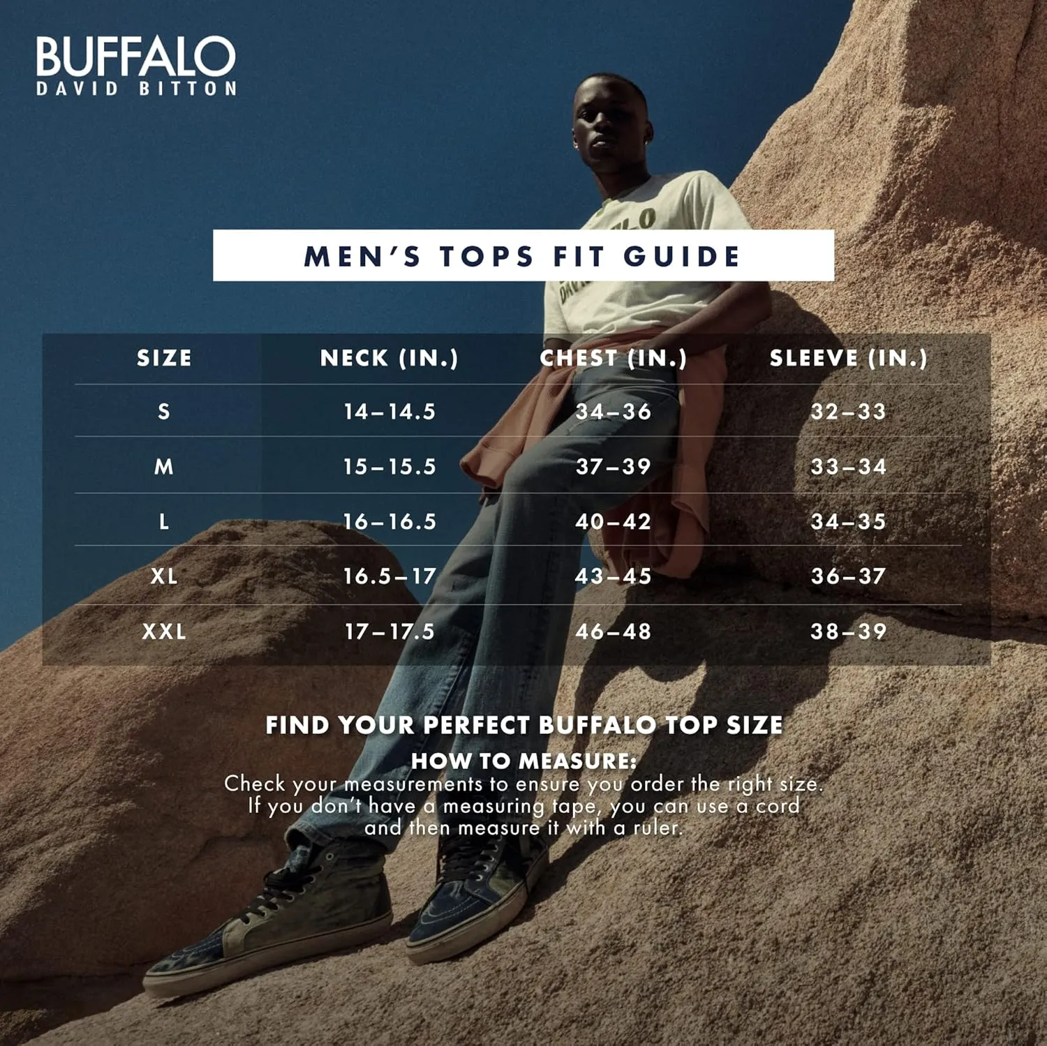 Buffalo David Bitton Men's Short Sleeve Kasum Henley
