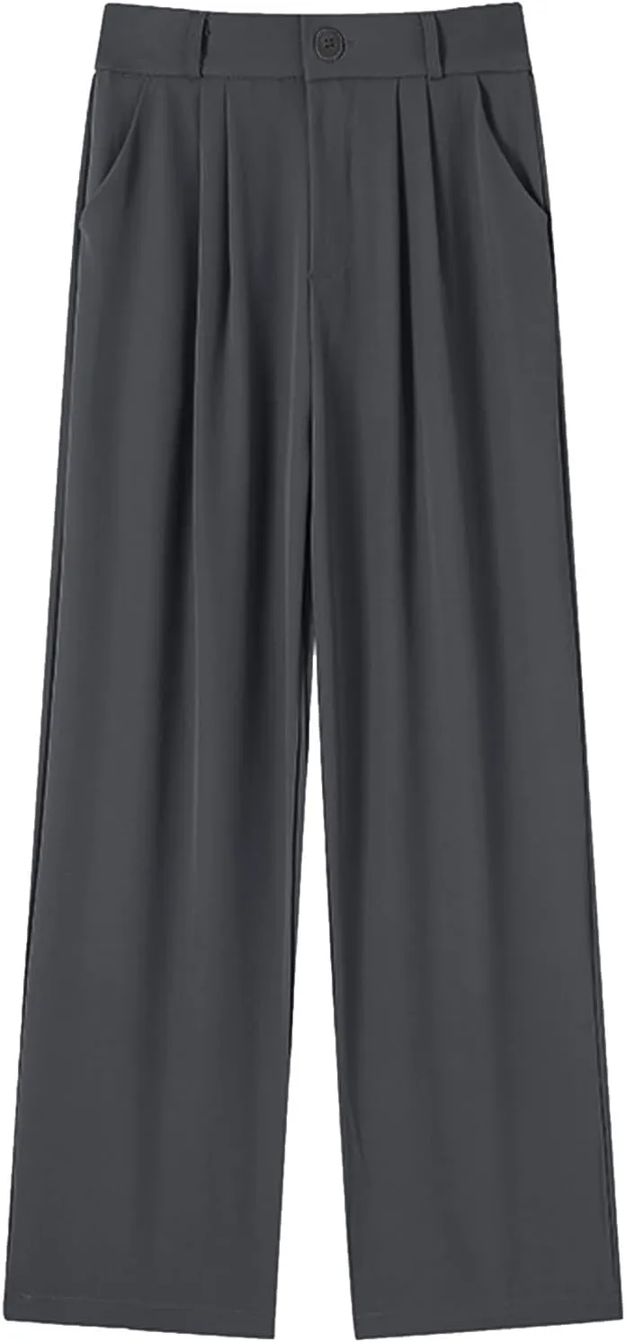 Business Casual Pants for Women Long Women Straight Leg High Waist Pants Going Out Walking Loose Fit Work Trousers