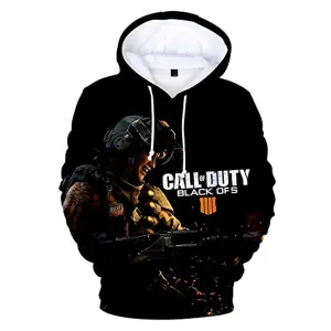 Call of Duty Hoodies - Black Ops 4 3D Full Print Long Sleeve Call of Duty Hooded Drawstring Sweaters