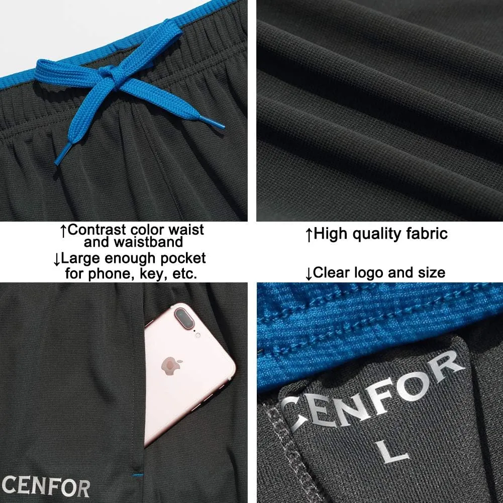 CENFOR Men's Sweatpants with Pockets Open Bottom Workout Pants, for Athletic, Jogging, Training, Casual