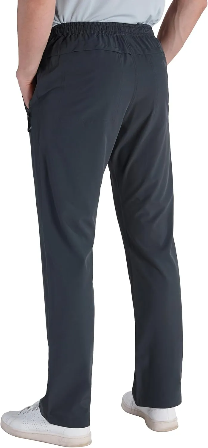 clothin Mens Workout Athletic Pants Elastic-Waist Drawstring Pants for Sport Exercise Travel,Quick-Dry,Stretchy