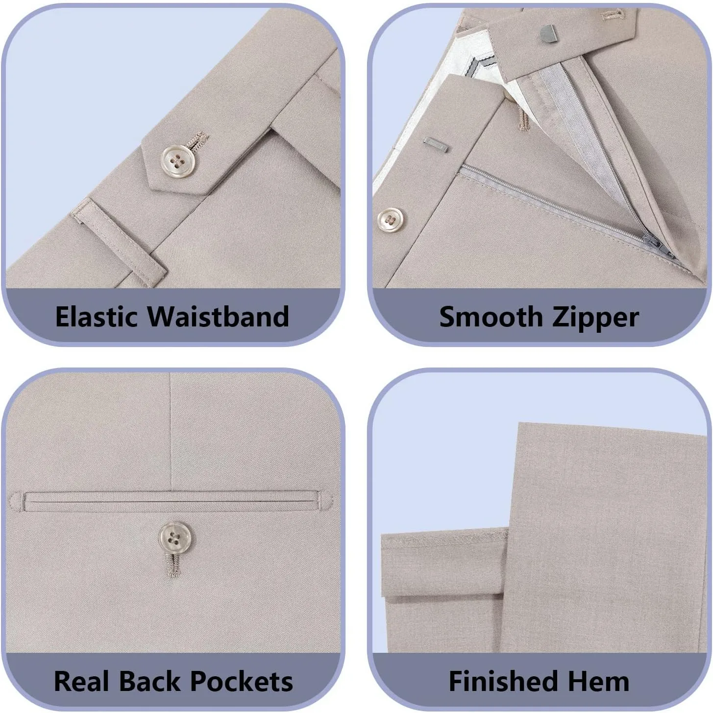 Cooper & Nelson 3 Piece Mens Suit Set, Slim Fit Suit for Men, Solid Jacket, Vest, Pants and Tie