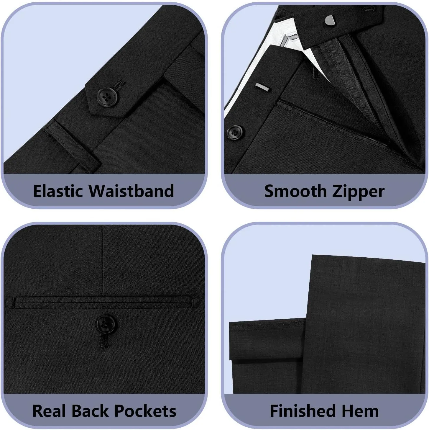 Cooper & Nelson 3 Piece Mens Suit Set, Slim Fit Suit for Men, Solid Jacket, Vest, Pants and Tie