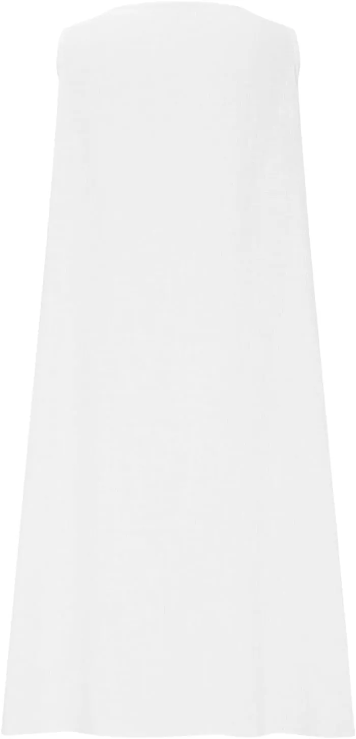 Cotton Linen Dresses for Women 2025 Summer Sleeveless Midi Dress Trendy Casual A Line Flowy Dress with Pockets