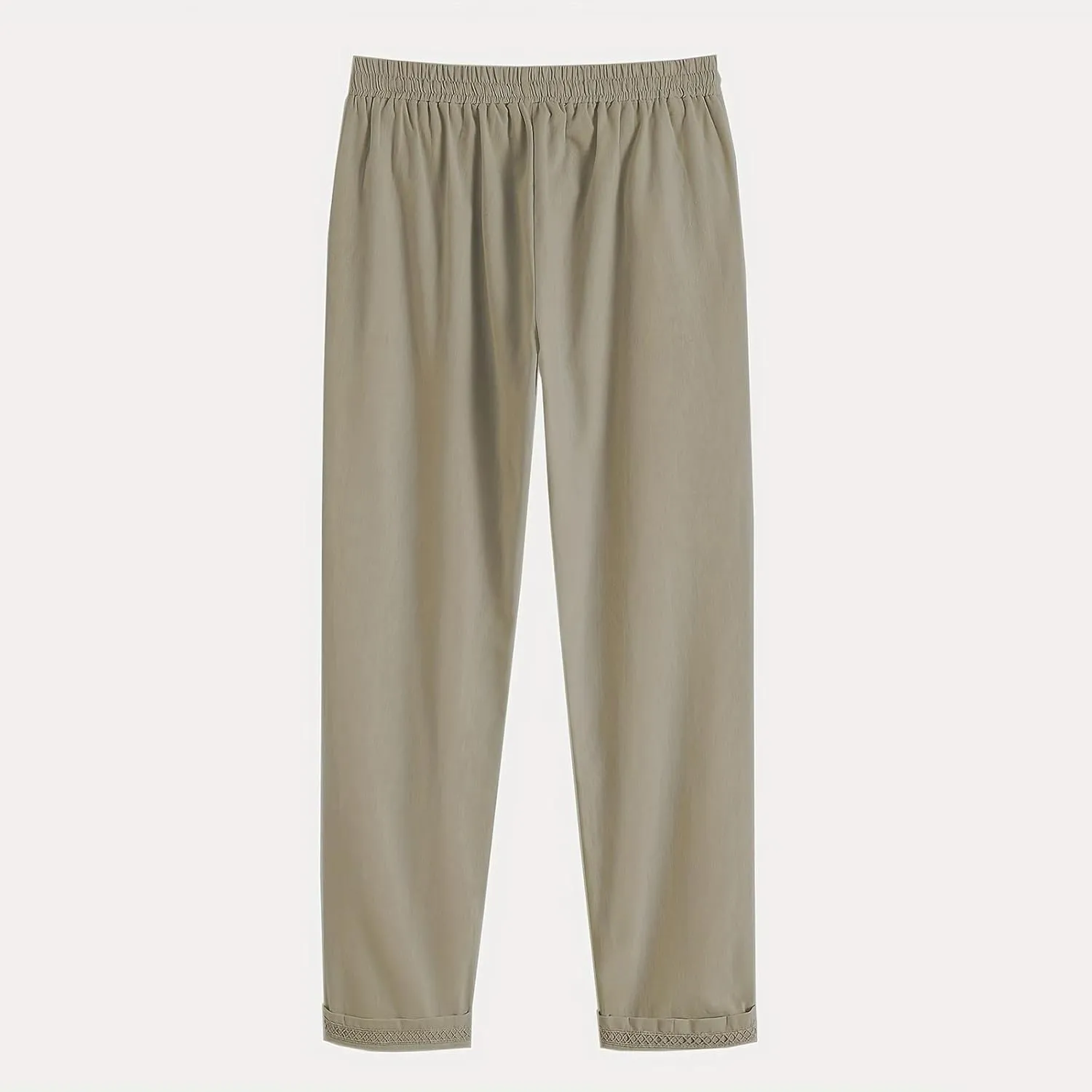 DASAYO Womens Linen Pants Drawstringgg Elastic Waist Straight Legg Trousers Summer Lightweigght Casual Pants with Pockets