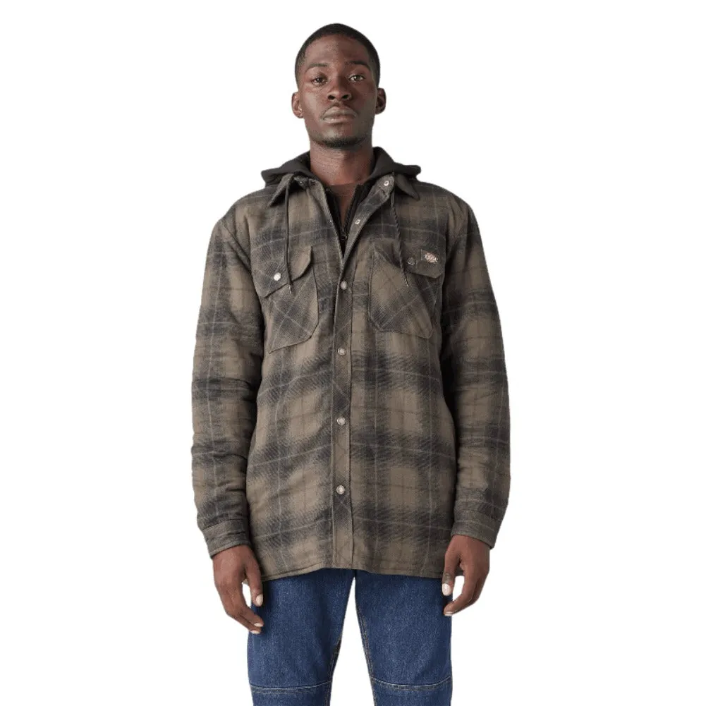 Dickies Men's Jacket TJ211 Water Repellent Flannel Hooded Shirt Outerwear Jacket