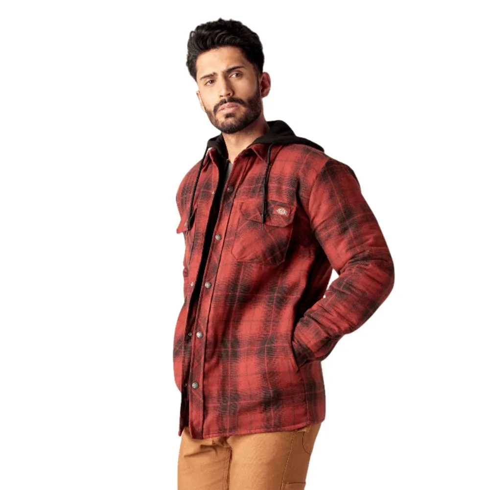 Dickies Men's Jacket TJ211 Water Repellent Flannel Hooded Shirt Outerwear Jacket