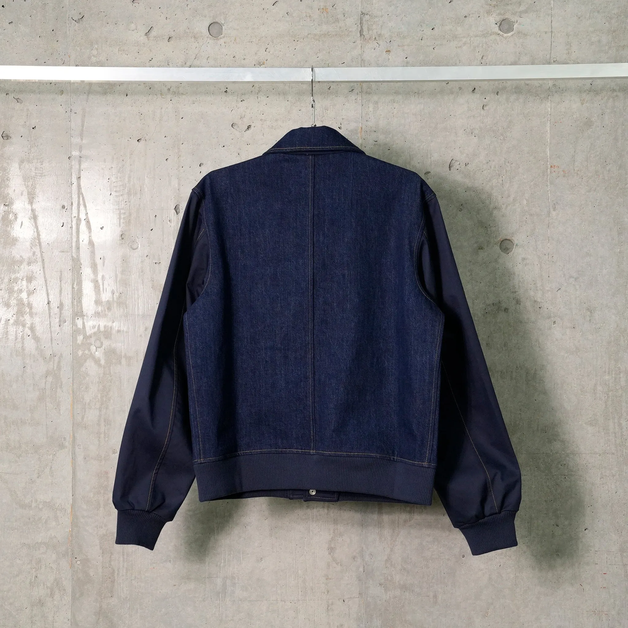 ECHO DENIM VARSITY JACKET / INDIGO