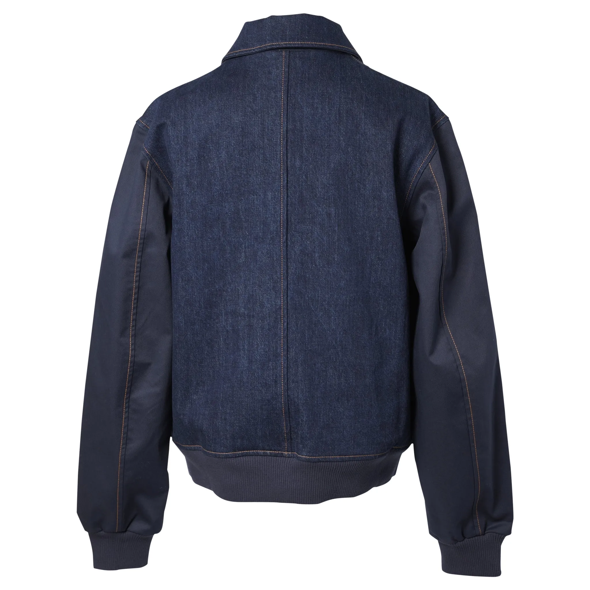 ECHO DENIM VARSITY JACKET / INDIGO