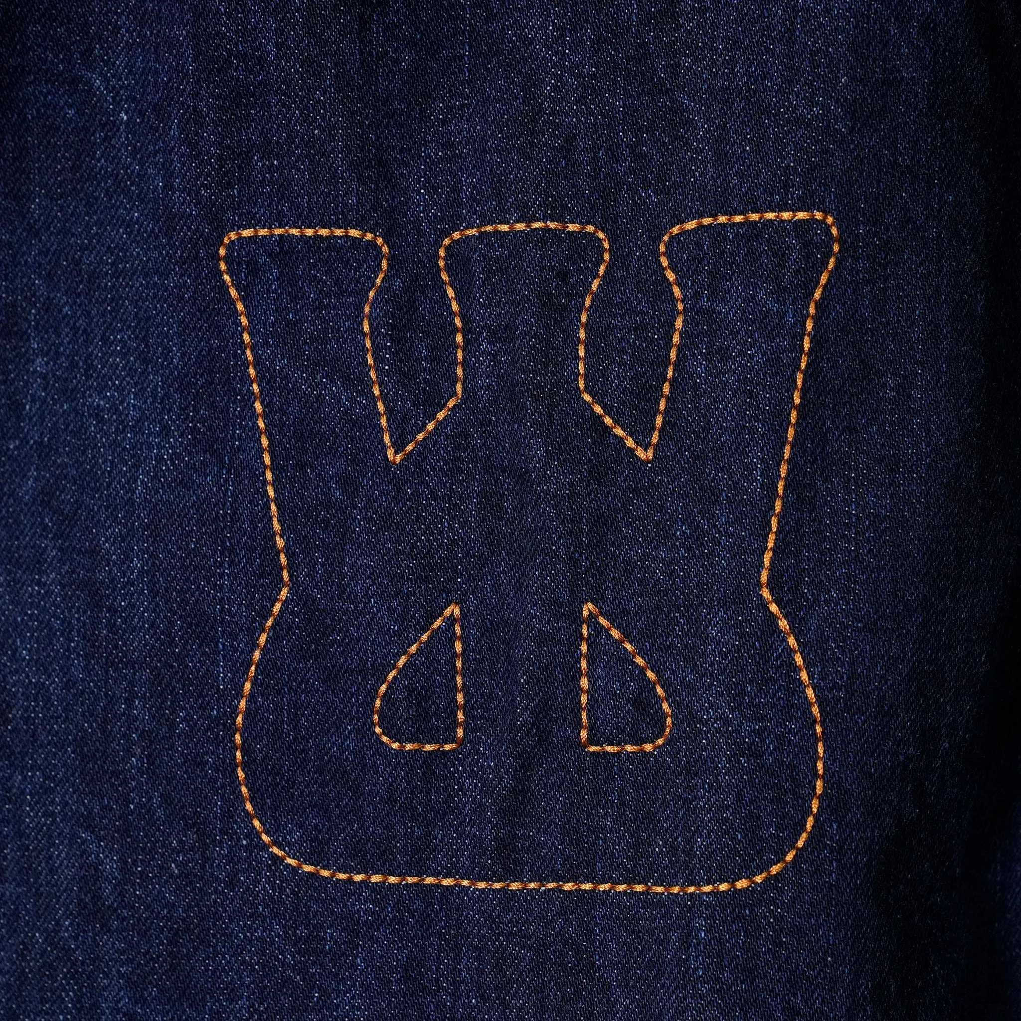 ECHO DENIM VARSITY JACKET / INDIGO