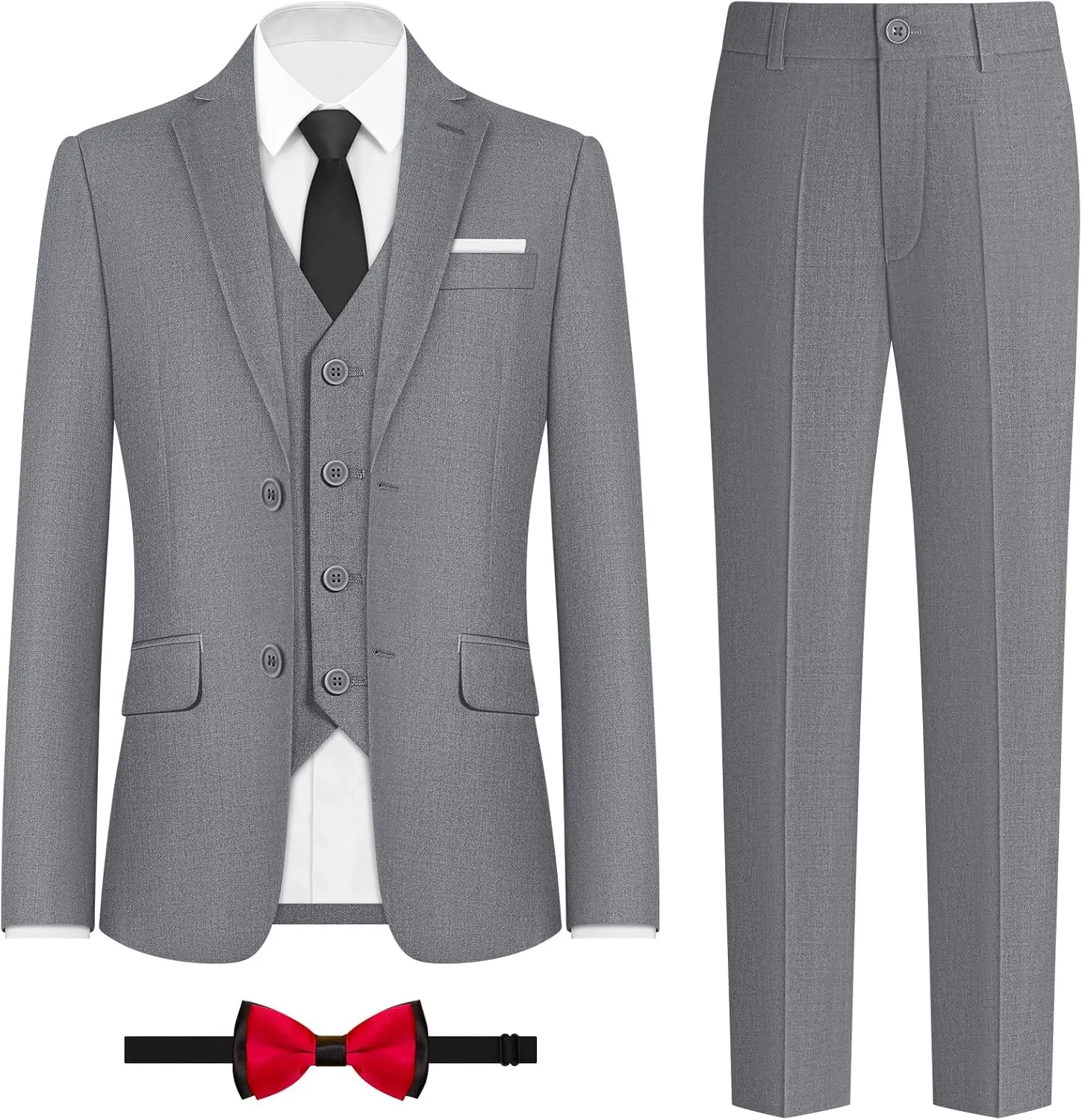ELPA ELPA Boys Slim Fit Suit Kids Formal Suits Set for Boys Youth Suit Ring Bearer Outfit