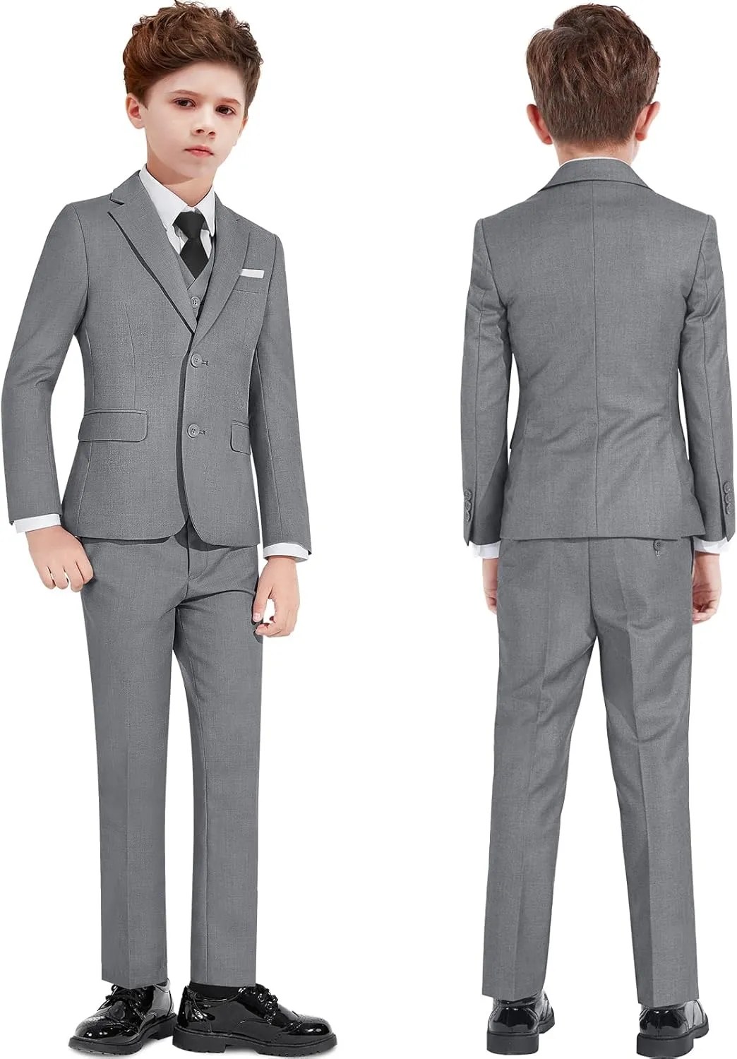 ELPA ELPA Boys Slim Fit Suit Kids Formal Suits Set for Boys Youth Suit Ring Bearer Outfit