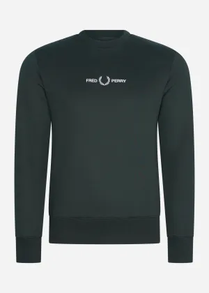 Embroidered sweatshirt - night green