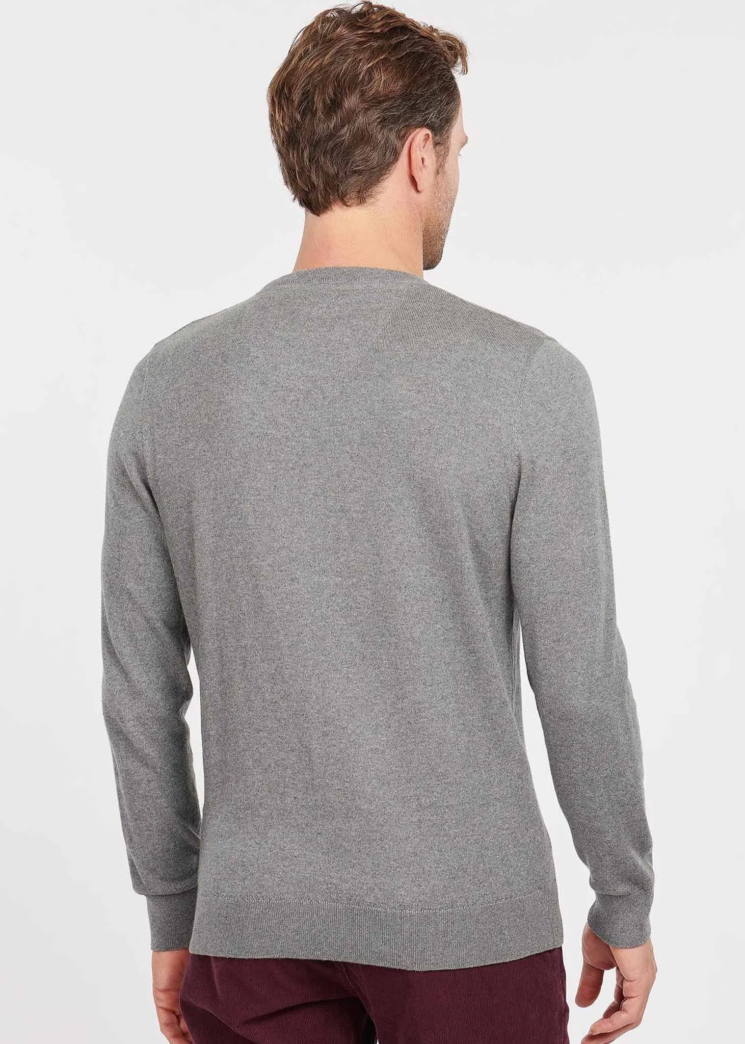 Essential cotton cashmere crew - grey marl
