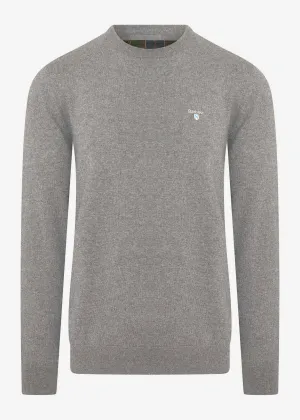 Essential cotton cashmere crew - grey marl