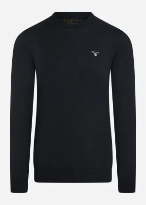 Essential cotton cashmere crew - navy