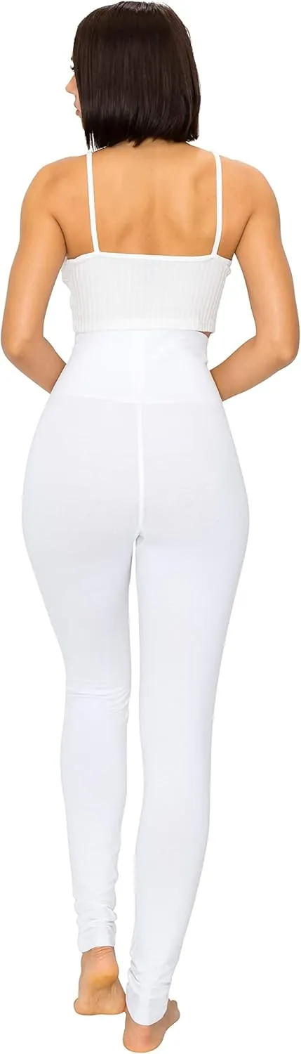 EttelLut - Women's Cotton and Spandex Leggings Pants with Full Length - Great for Yoga, Workout, Exercise, Gym and Running