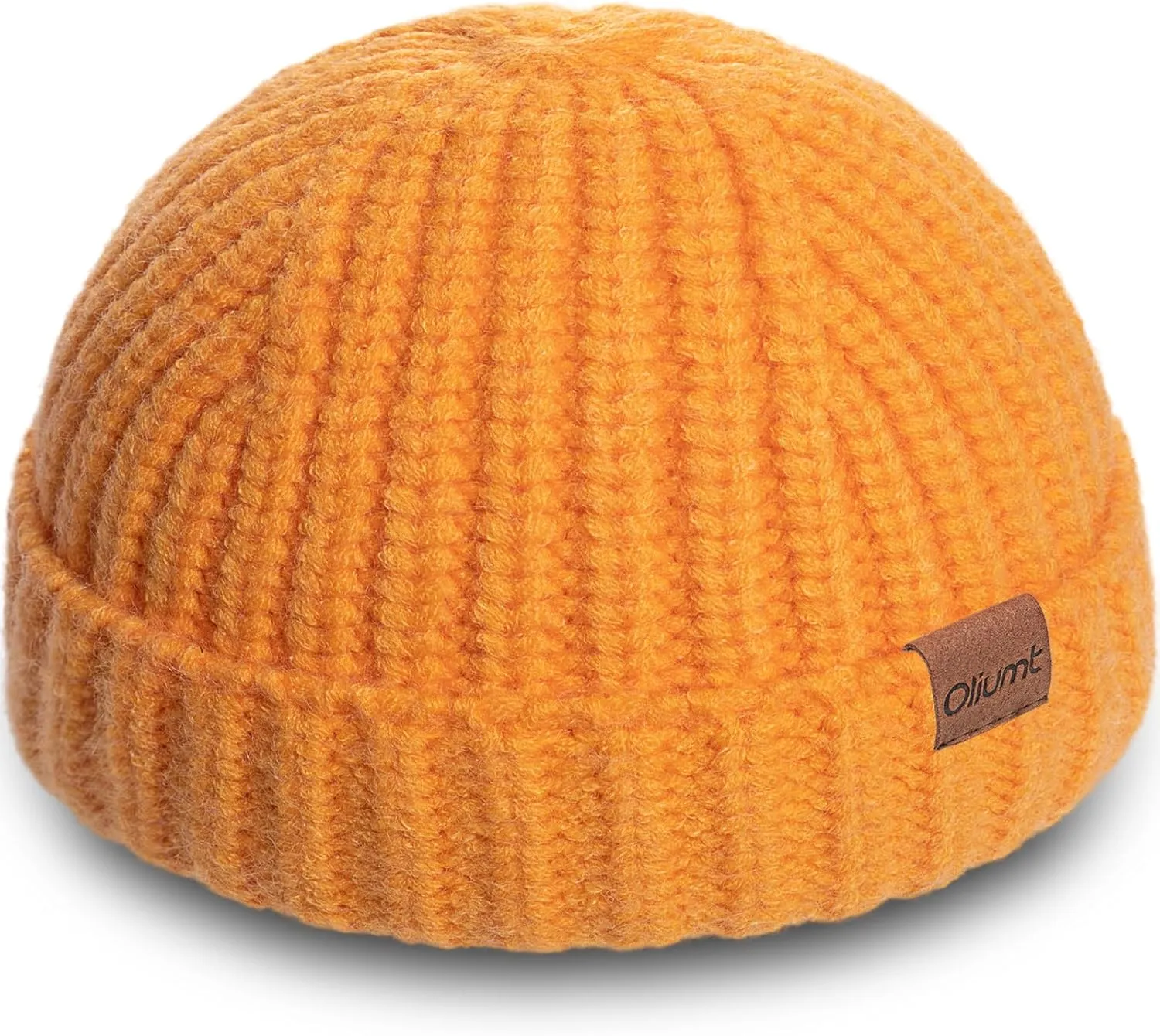 Fisherman Short Beanie Hats for Men, Knit Skull Cap Cuff Trawler Hat Mens Stylish Watch Cap Winter Warm Hat for Daily Wear