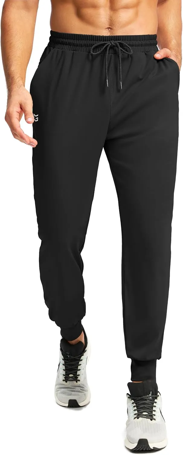 G Gradual Men's Joggers with Zipper Pockets Workout Track Pants Stretch Sweatpants for Men Athletic, Gym, Running