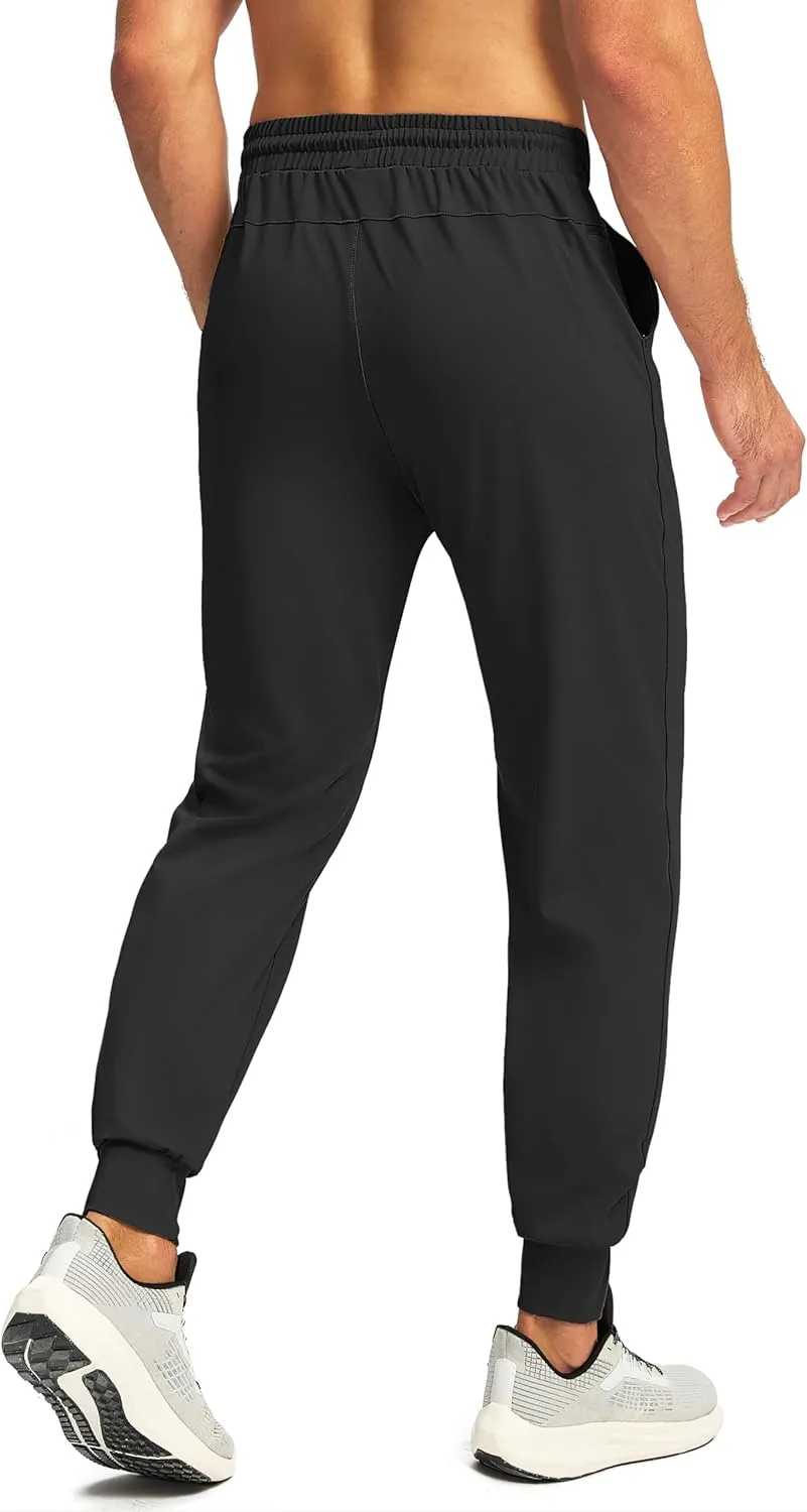 G Gradual Men's Joggers with Zipper Pockets Workout Track Pants Stretch Sweatpants for Men Athletic, Gym, Running