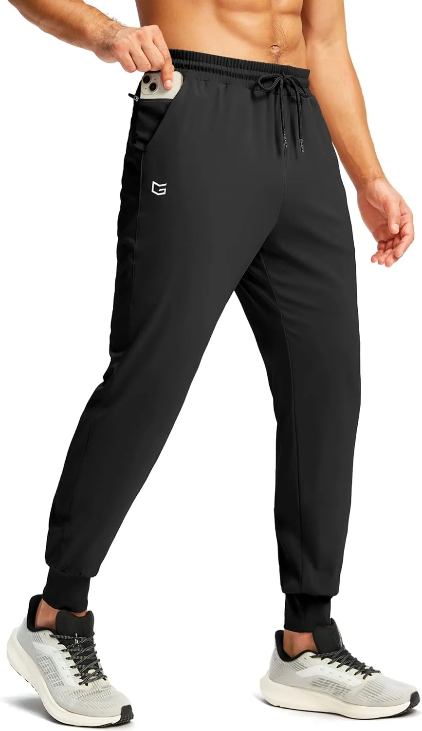 G Gradual Men's Joggers with Zipper Pockets Workout Track Pants Stretch Sweatpants for Men Athletic, Gym, Running