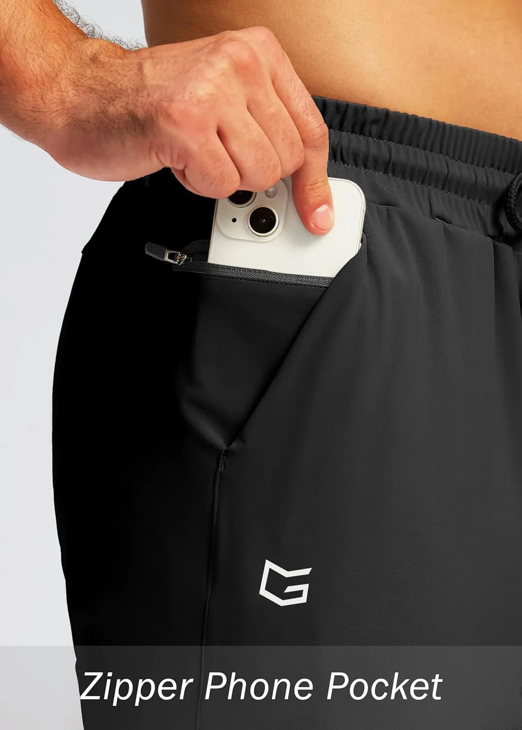 G Gradual Men's Joggers with Zipper Pockets Workout Track Pants Stretch Sweatpants for Men Athletic, Gym, Running