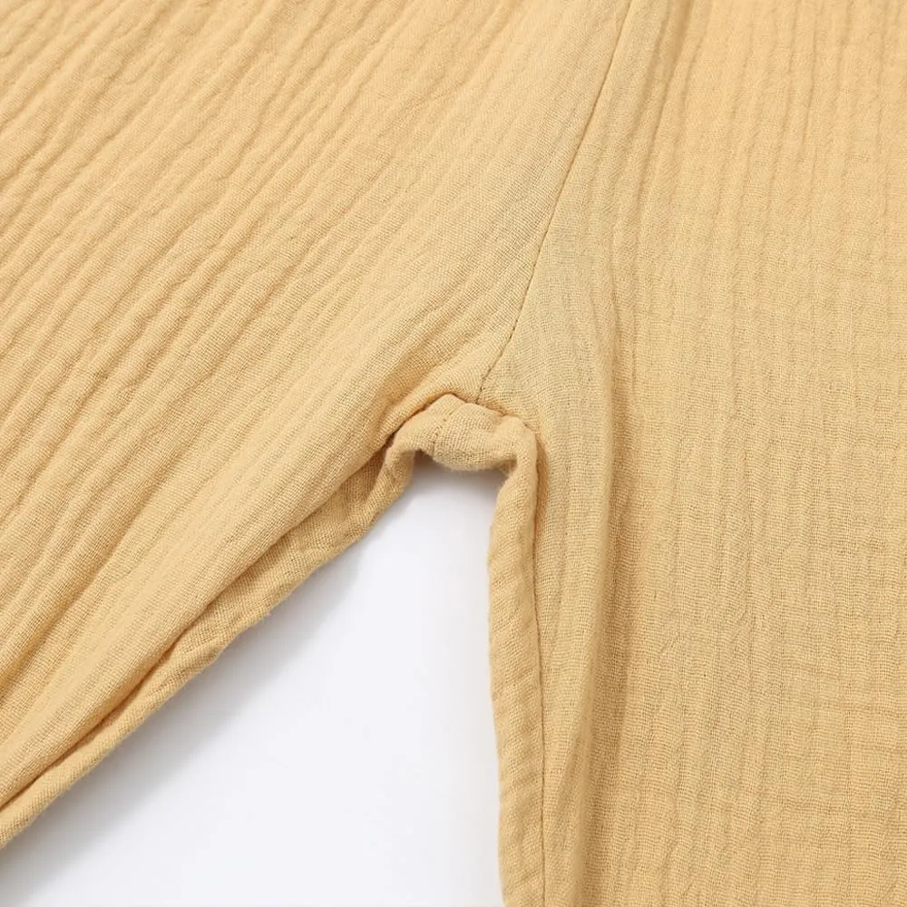 GFQLONG 4 Pack Toddler Boys Girls Cotton Linen Plain Pants Harem Trousers Casual Basic Elastic Loose Summer Spring Bloomers
