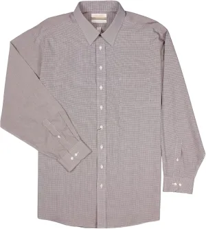 Gold Label Men's Big and Tall Point Collar Dress Shirt Long Sleeve with Pocket, Non-Iron Wrinkle-Resistant