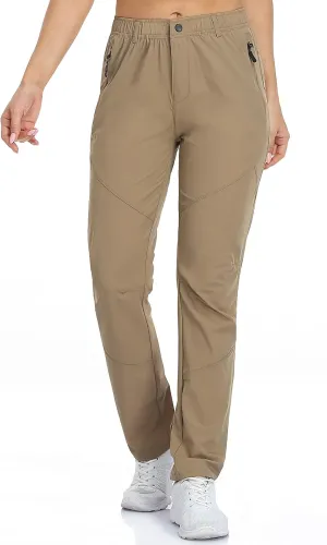 Golf Pants Women 27''/29''/31'' Lightweight Travel Pants for Ladies Quick Dry Nylon Outdoor Hiking Slacks