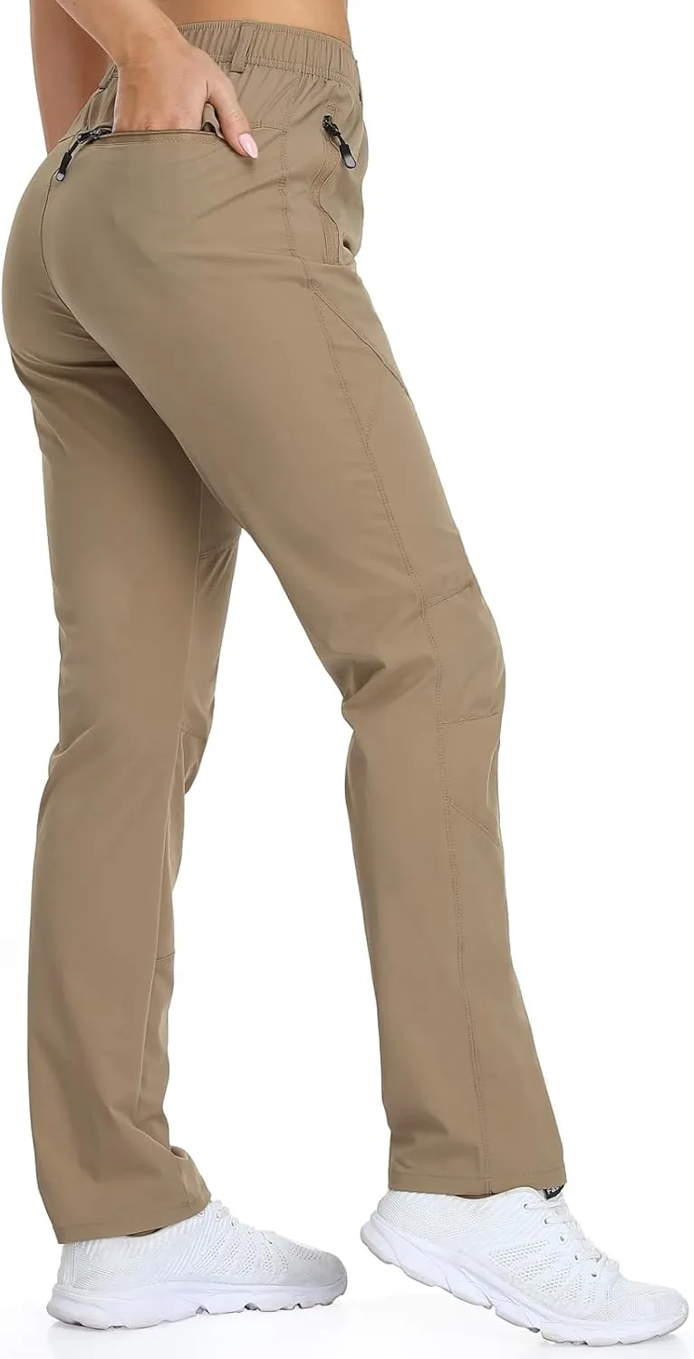 Golf Pants Women 27''/29''/31'' Lightweight Travel Pants for Ladies Quick Dry Nylon Outdoor Hiking Slacks