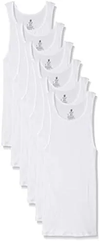 Hanes Mens 12Pack White A-Shirts Tagless Undershirts Tanks Tank Tops M