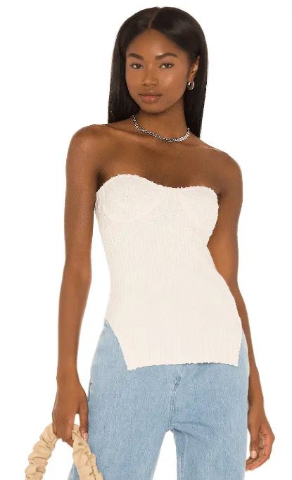 Helmut Lang - Ribbed Bustier Top and Pant in Muslin