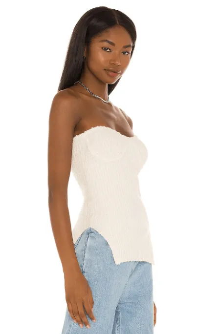 Helmut Lang - Ribbed Bustier Top and Pant in Muslin