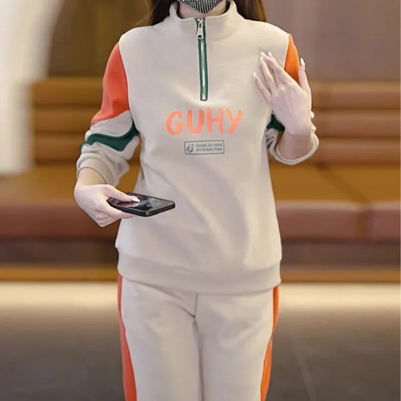 🔥Hot Sale $39.99🔥[Women’s Gift] Women's 2 Piece Long Sleeve Sweatsuits Sets - Half Zip Sweatshirts & Sweatpants(43%OFF)