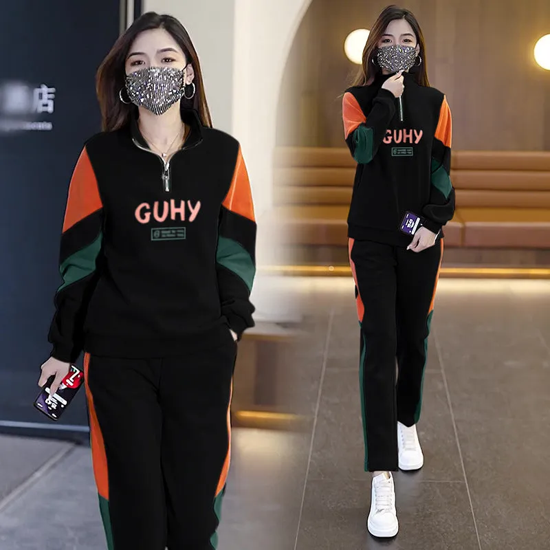 🔥Hot Sale $39.99🔥[Women’s Gift] Women's 2 Piece Long Sleeve Sweatsuits Sets - Half Zip Sweatshirts & Sweatpants(43%OFF)