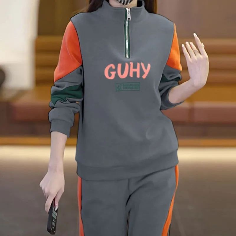 🔥Hot Sale $39.99🔥[Women’s Gift] Women's 2 Piece Long Sleeve Sweatsuits Sets - Half Zip Sweatshirts & Sweatpants(43%OFF)