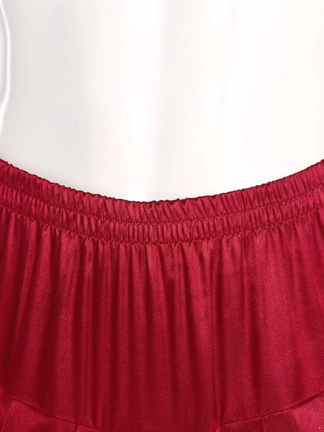iiniim Mens Solid Color Elastic Waist Dhoti Pants Palazzo Trousers Loose Fit Belly Dance Harem Pants
