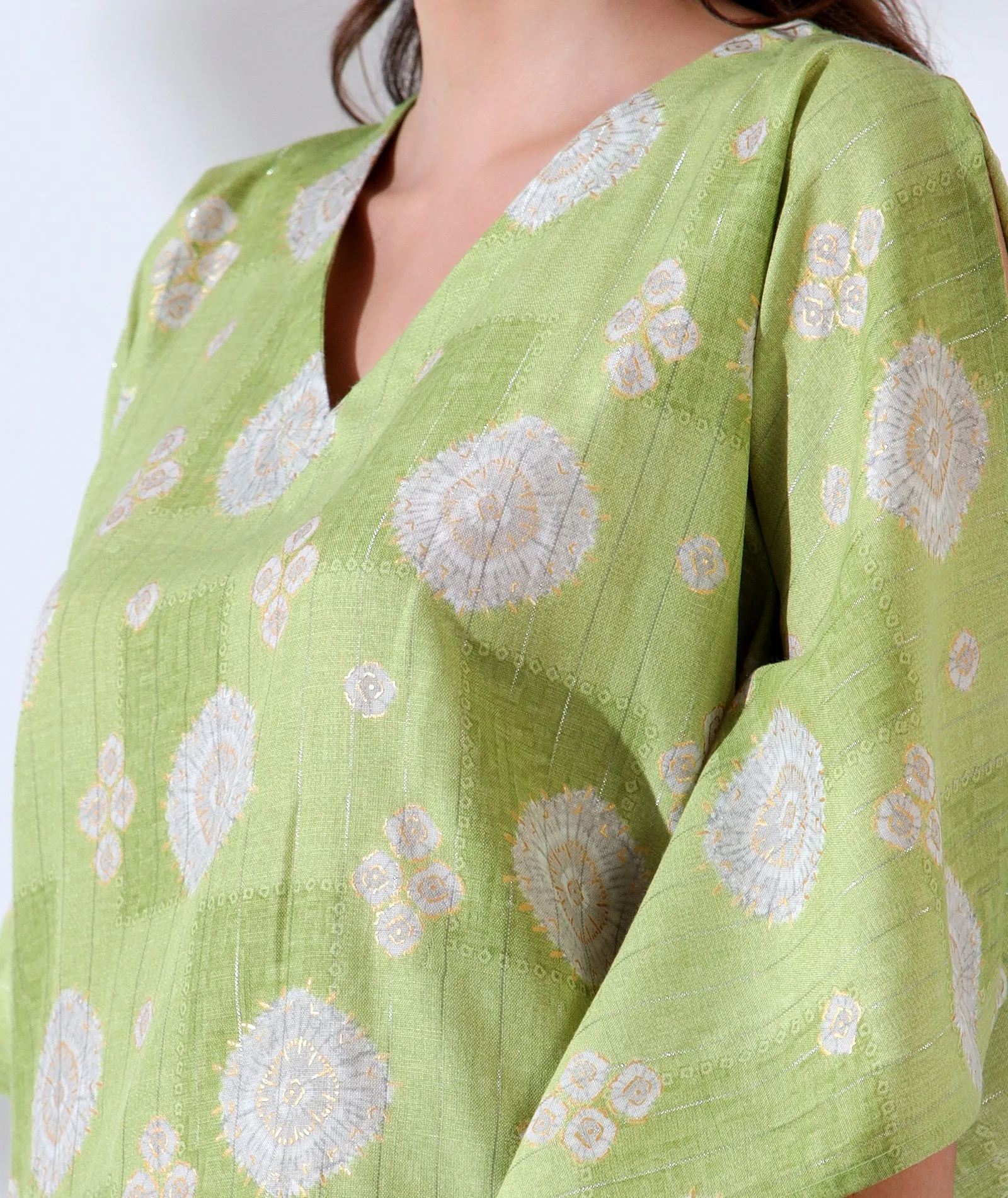 Indian Paisley Kaftan Style Suit-Set of 2