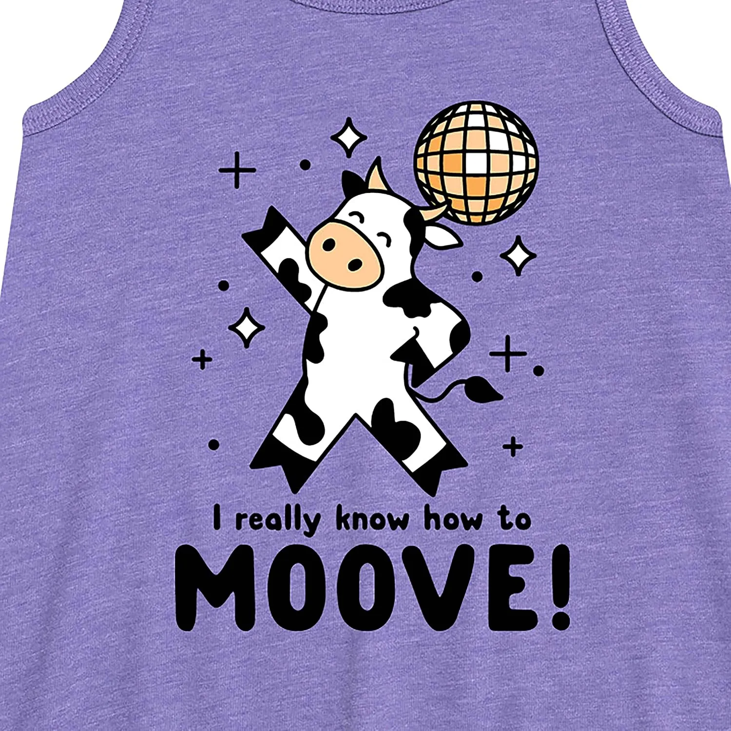 Instant Message - Watch Me Moove Disco Cow - Toddler & Youth Girls A-line Dress